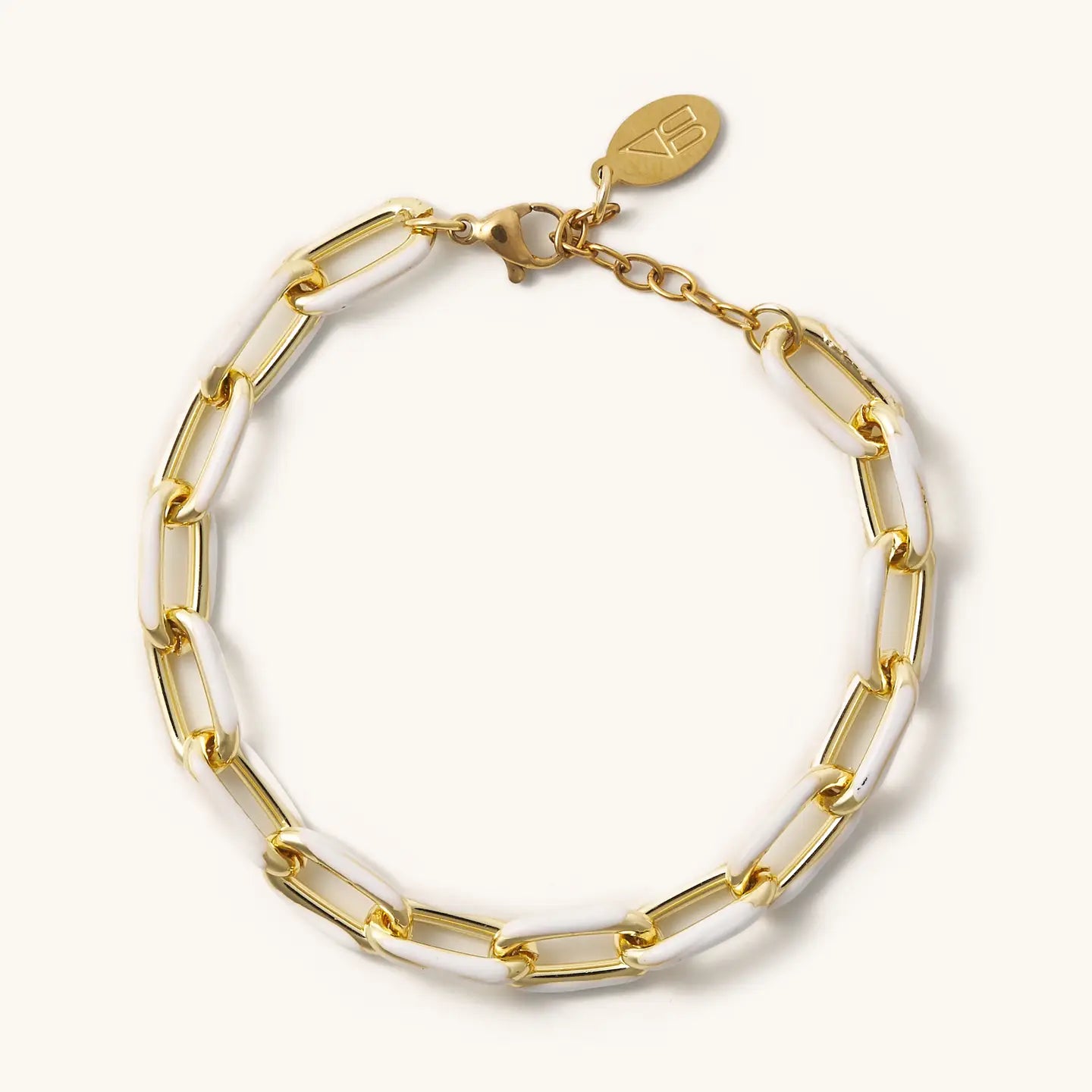 White Link Chain Bracelet