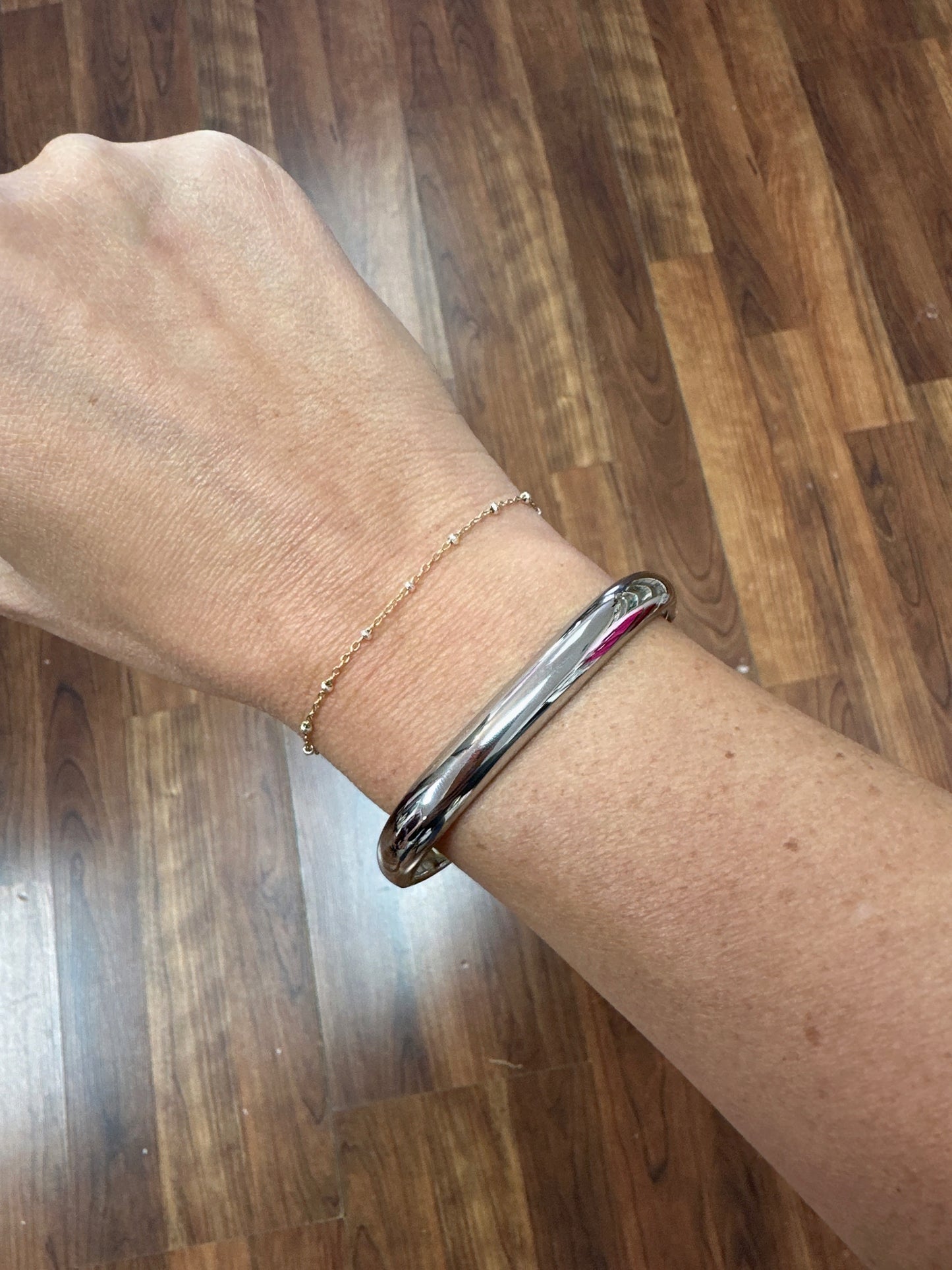 Silver Square Bangle