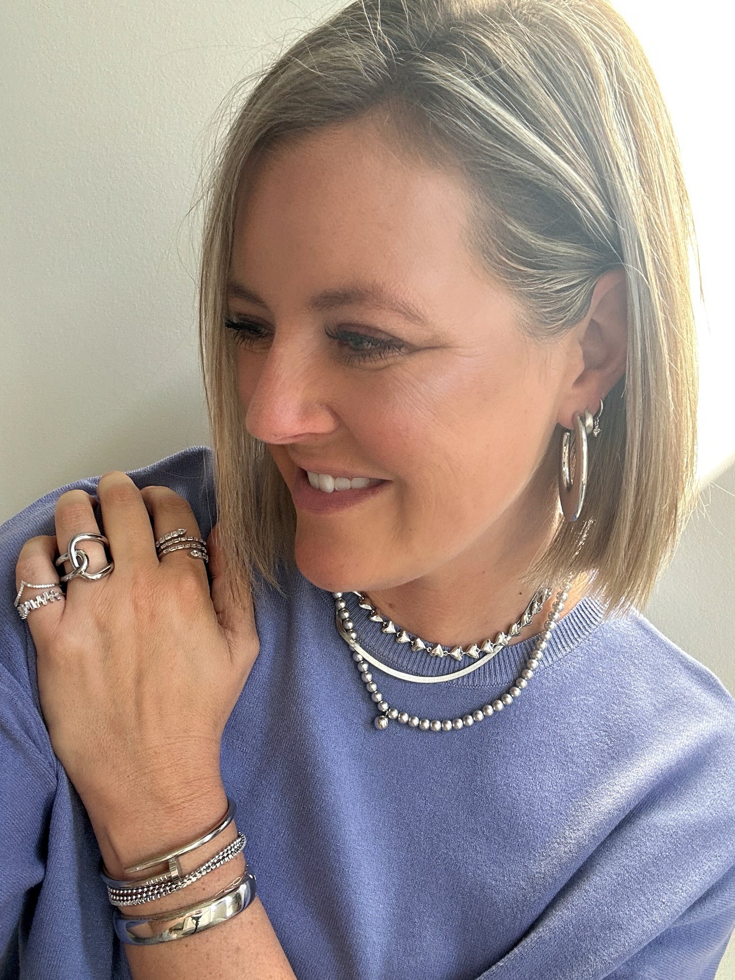 Thick Silver Owen Hoops