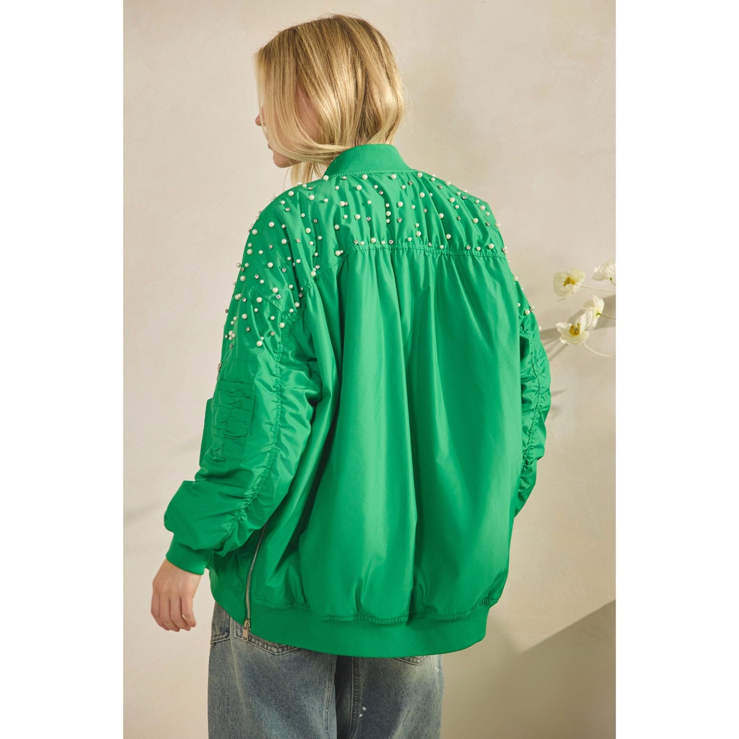 Rhinestone Bomber Jacket