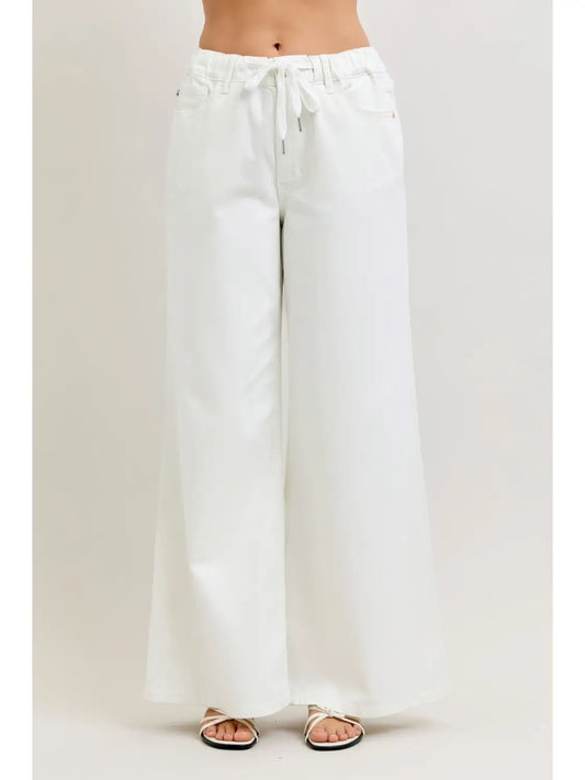 Judy Blue Palazzo White Jeans
