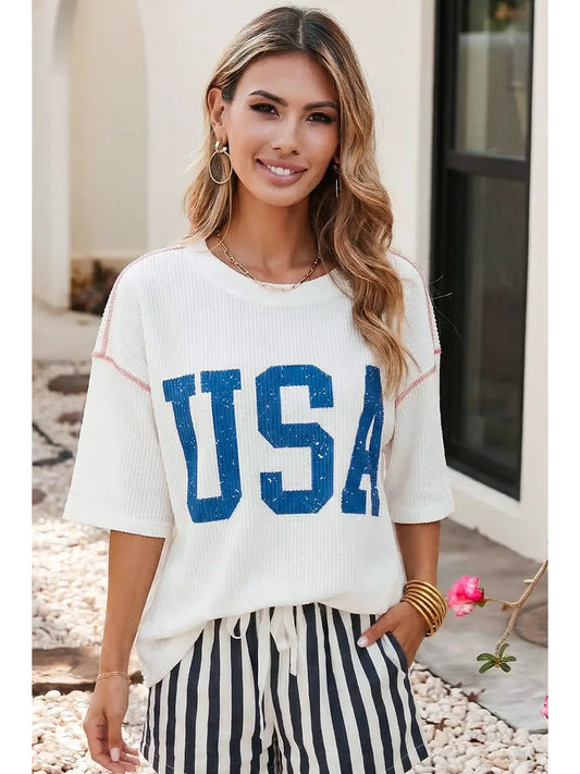 White USA Top