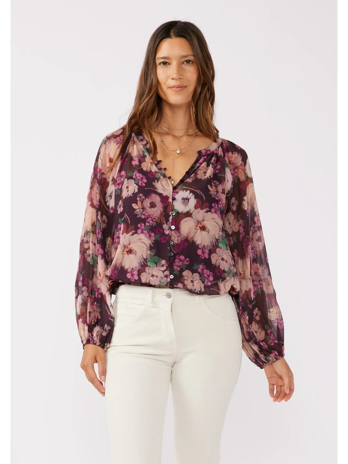 Layered Floral Top