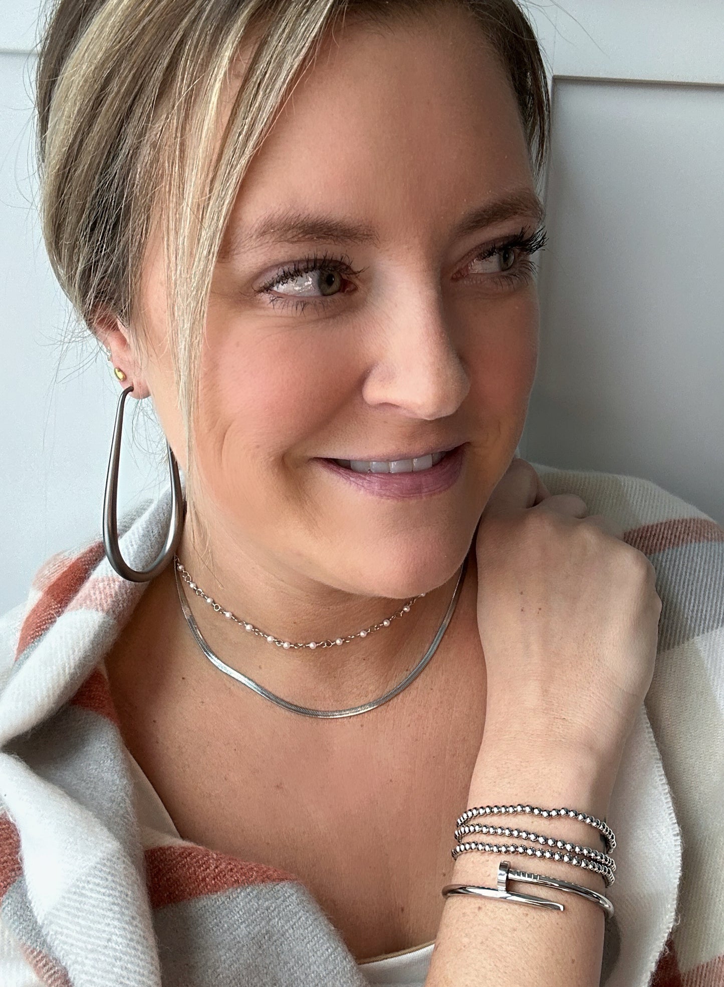 Mini Silver Pearl Choker