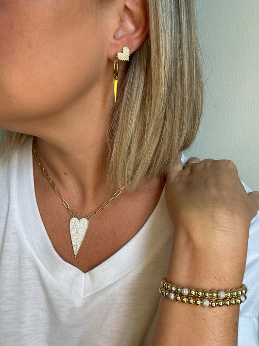 Jumbo Silver Heart Necklace