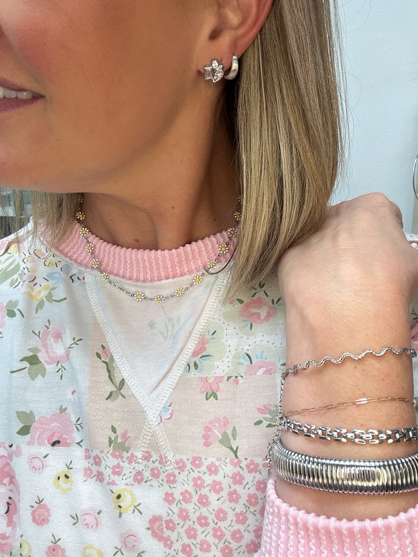 Silver Wavy Bracelet