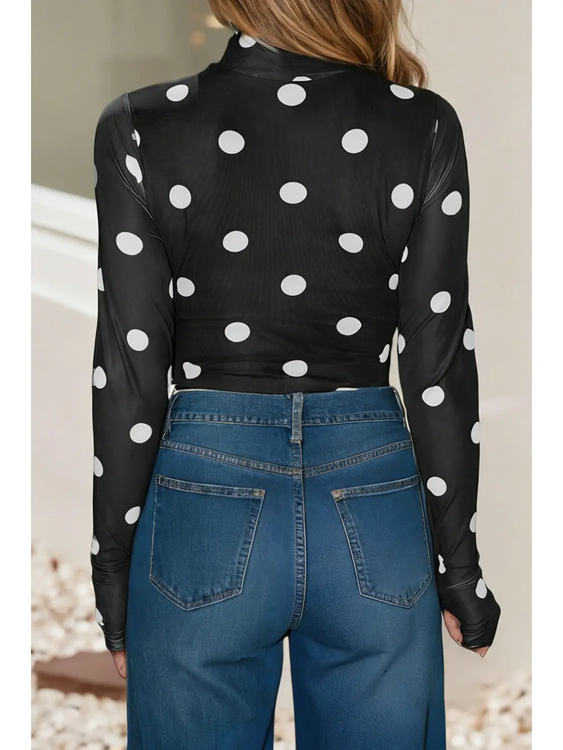 Polka Dot Sheer Bodysuit