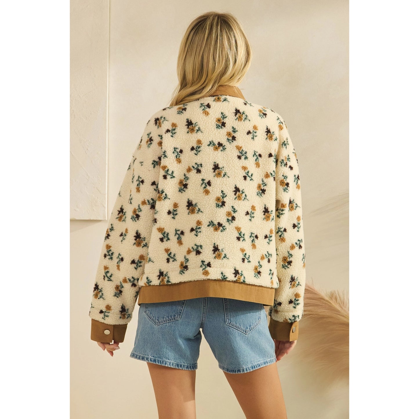 Flower Button Down Jacket