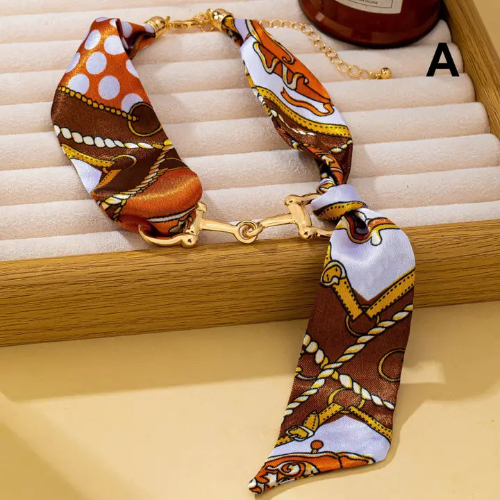 Buckle Scarf Necklace