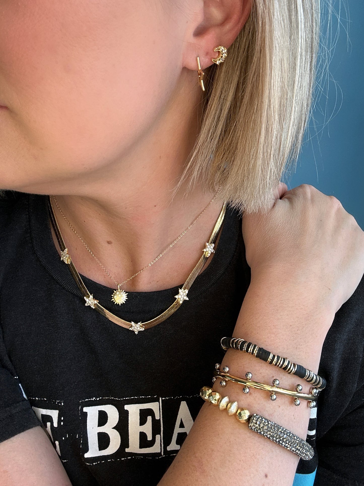 Wrist Candy Gold Black Bracelet