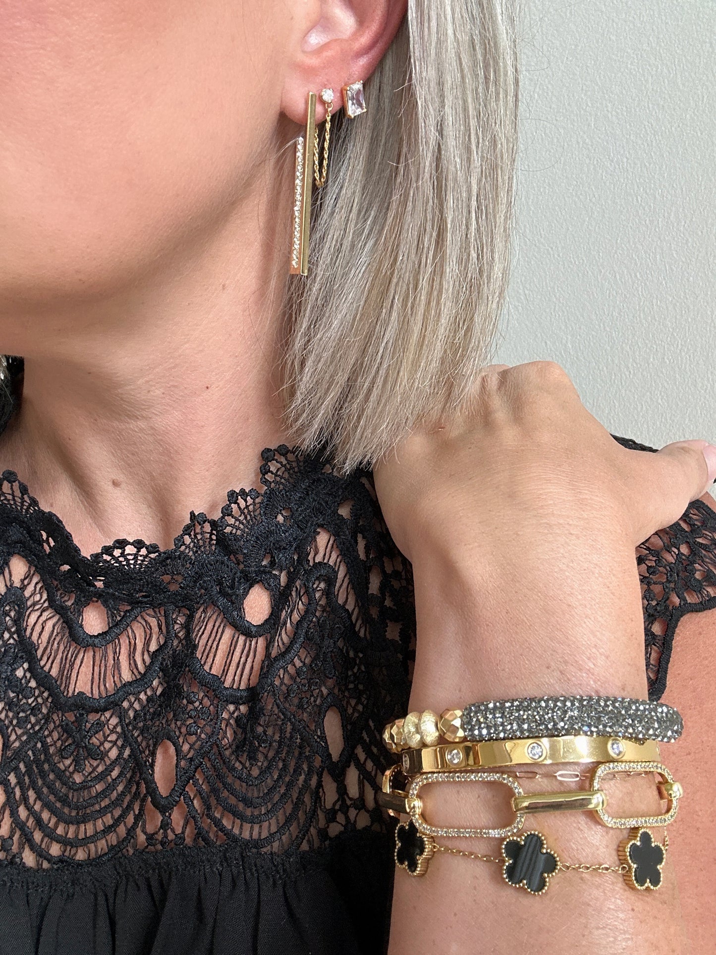 Wrist Candy Gold Black Bracelet