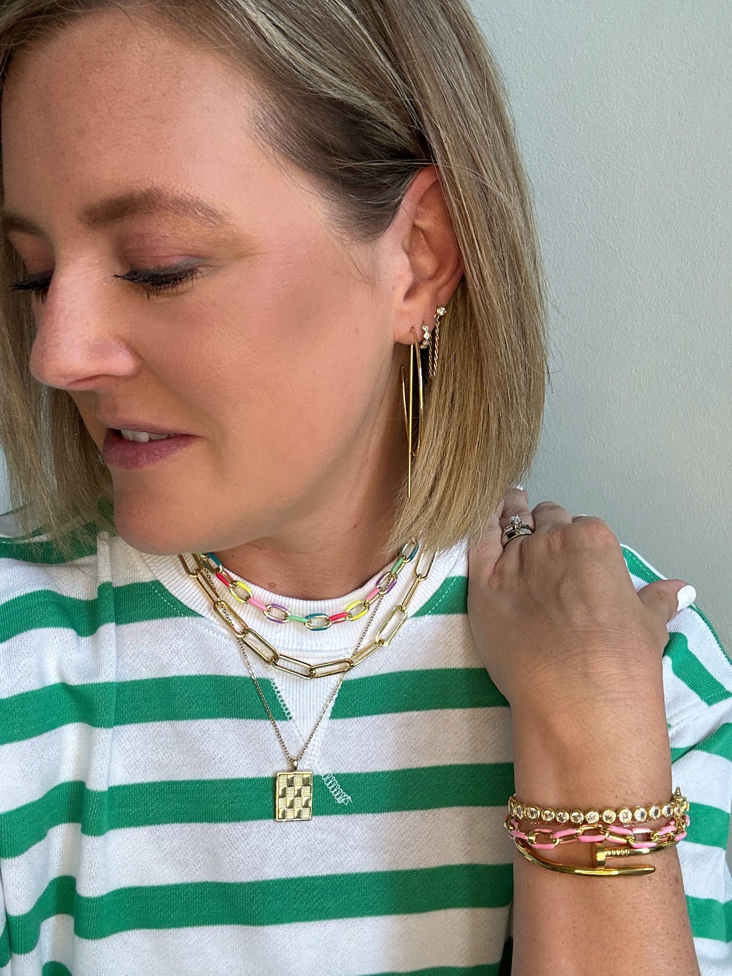 Penny Pink Chain Bracelet