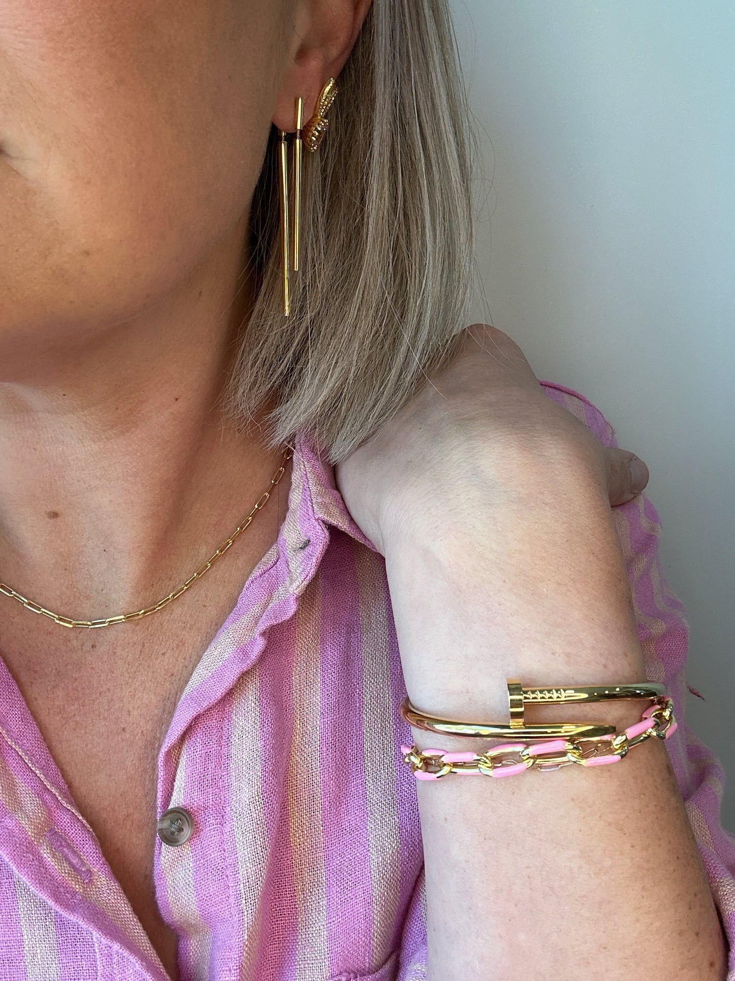 Penny Pink Chain Bracelet