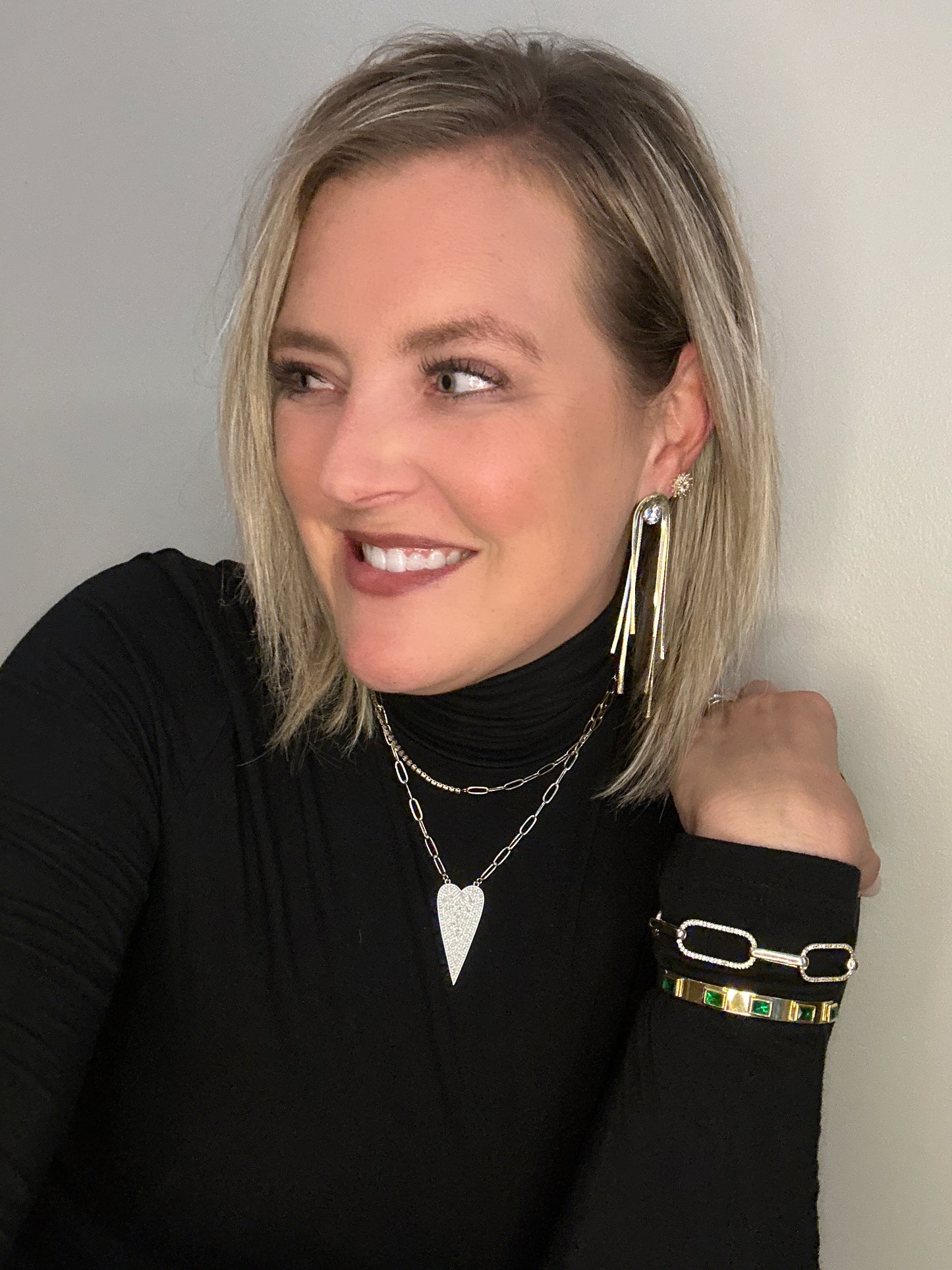 Fold Over Gold Earring