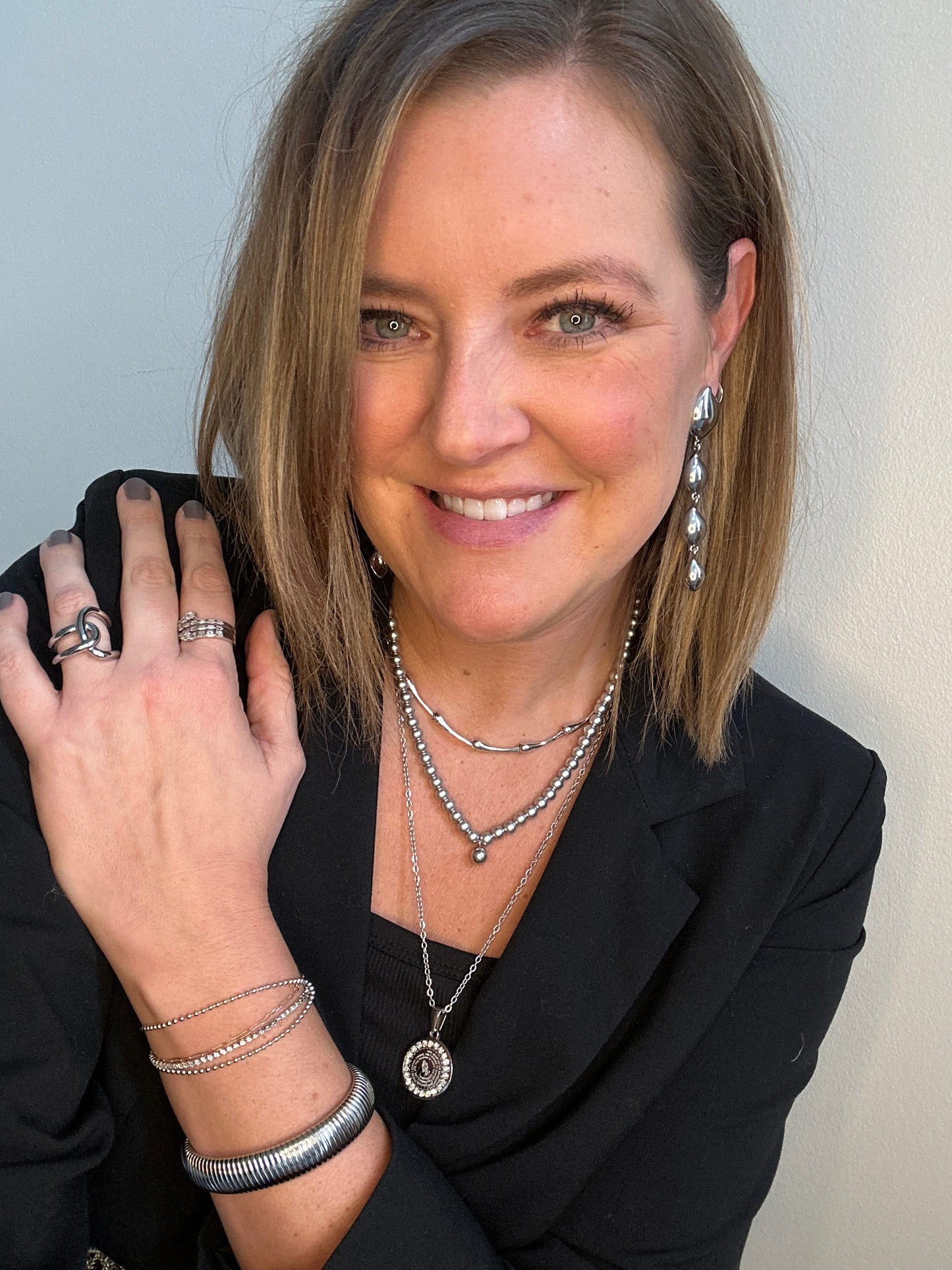 Silver Pearls Necklace