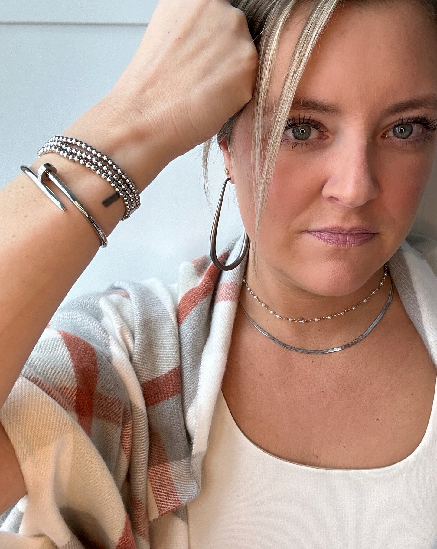 Harlow Gunmetal Matte Hoop