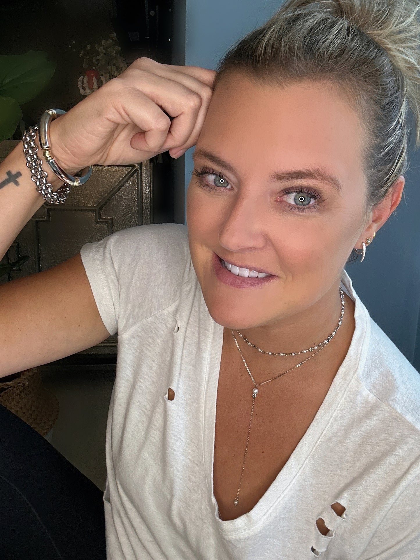 Fantasy Silver Huggie