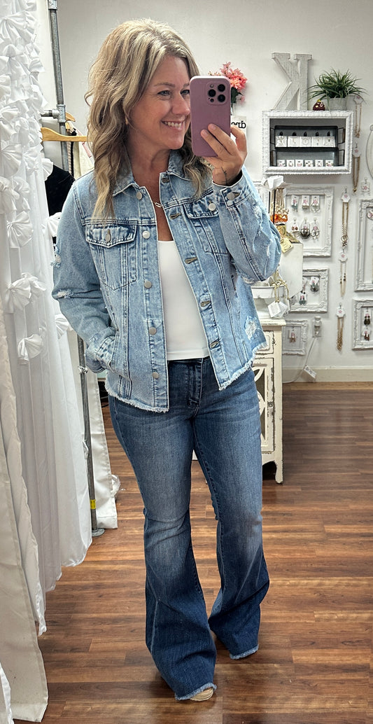 Distressed Denim Jacket
