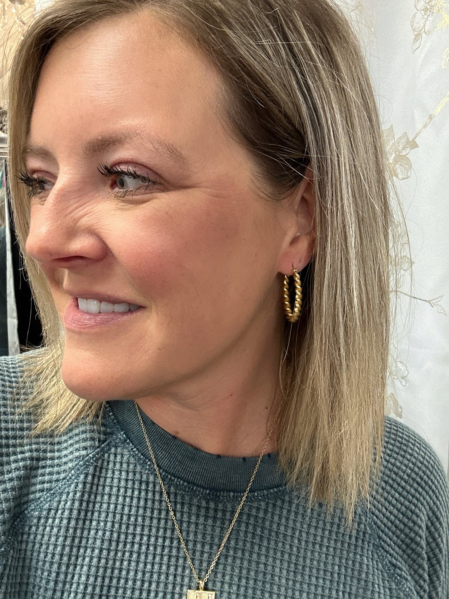 Twisted Gold Hoops