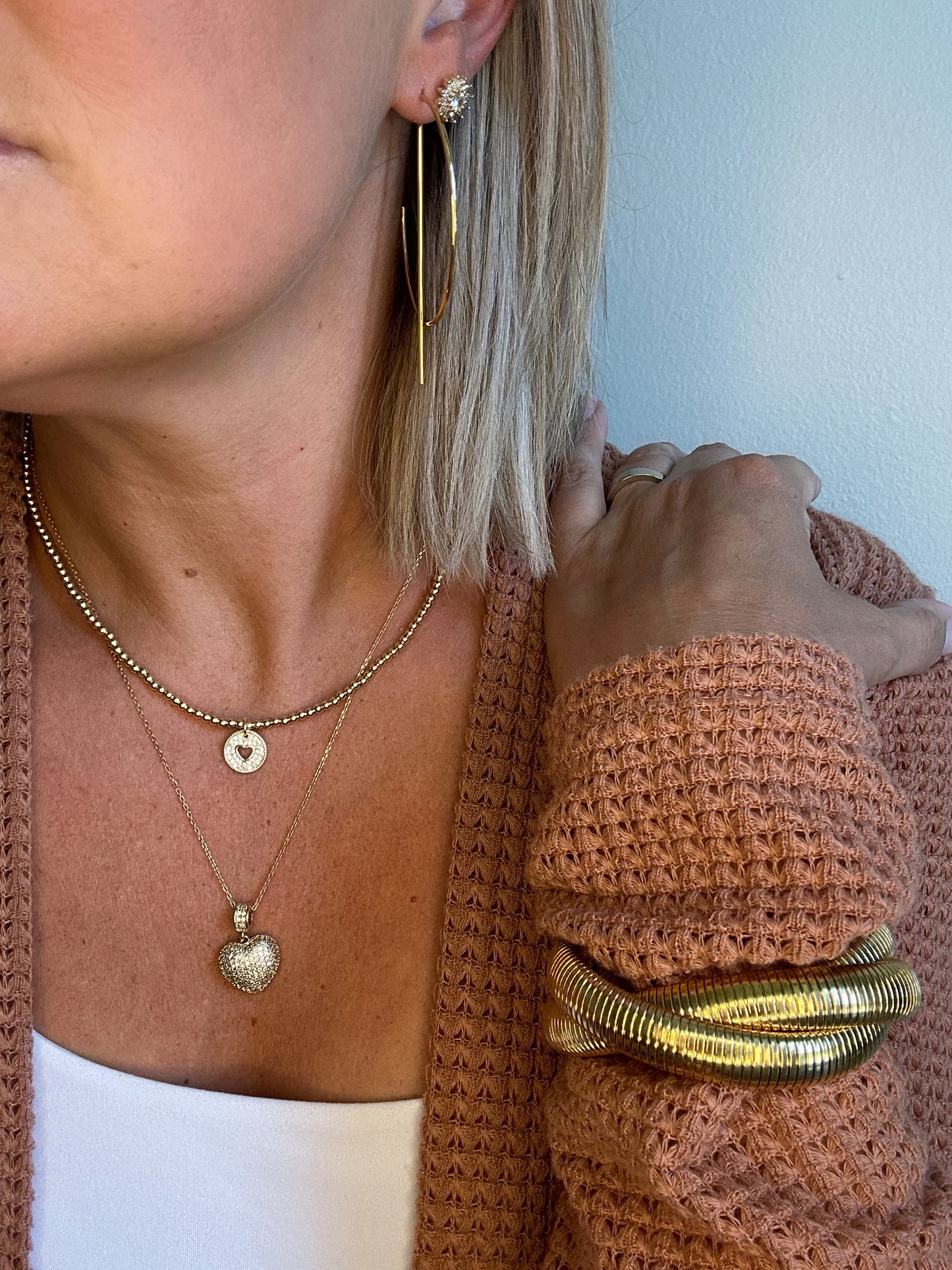 Heart Coin Charm Necklace