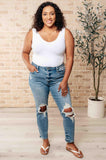 Frankie High Waist Distressed Boyfriend Jeans (FINAL SALE ITEM)