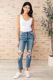Frankie High Waist Distressed Boyfriend Jeans (FINAL SALE ITEM)