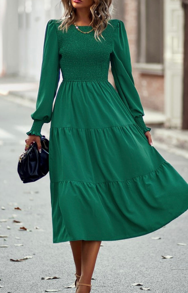 All In The Details Dress in Green