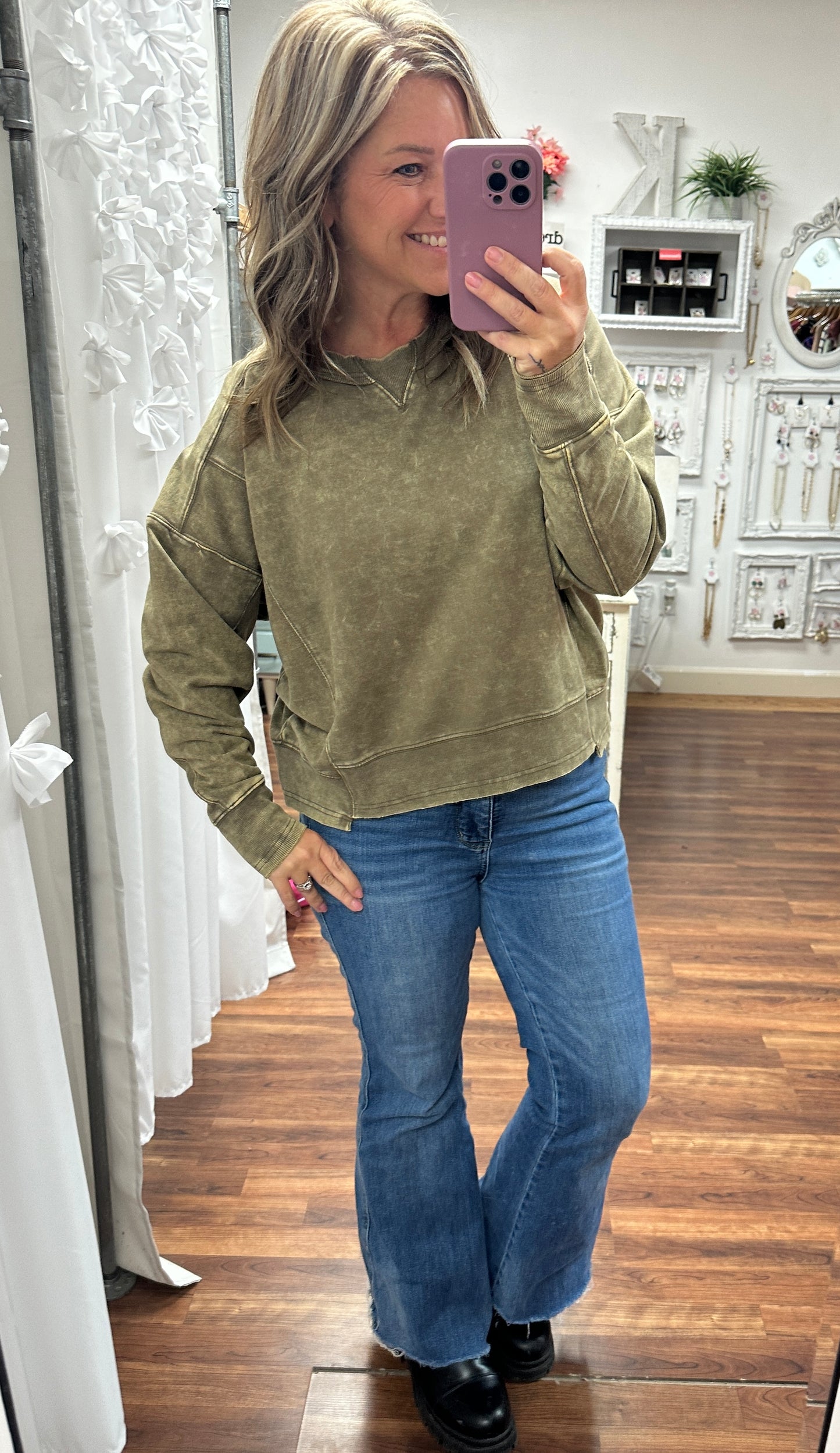 Rustic Edge French Terry Pullover