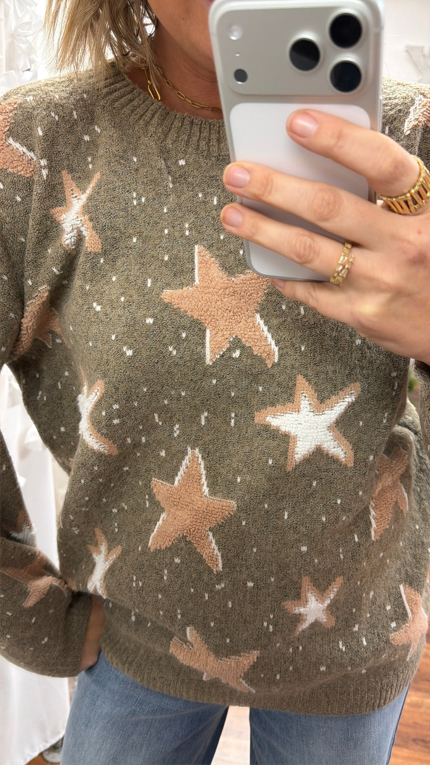 Texture Star Sweater