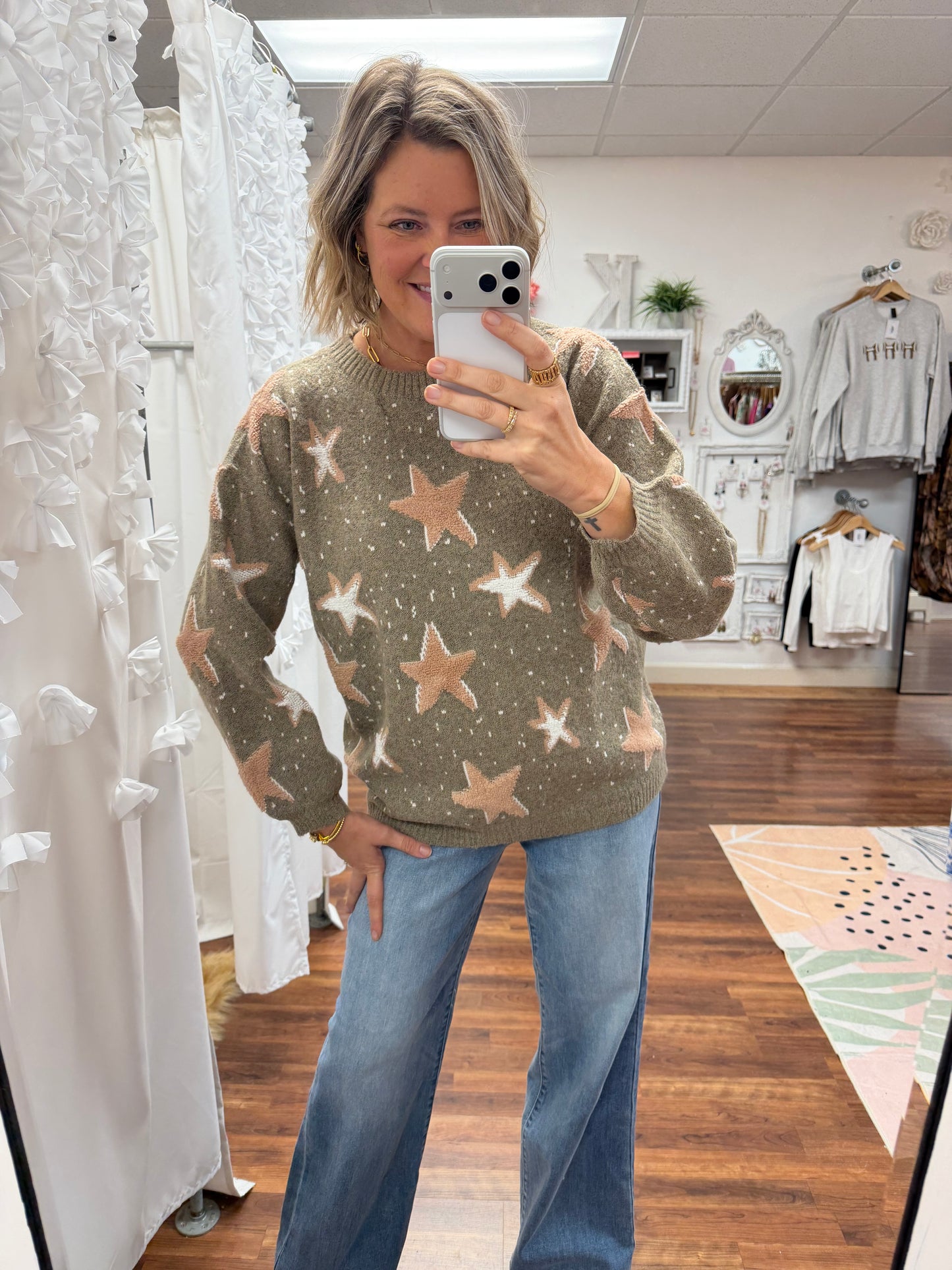 Texture Star Sweater