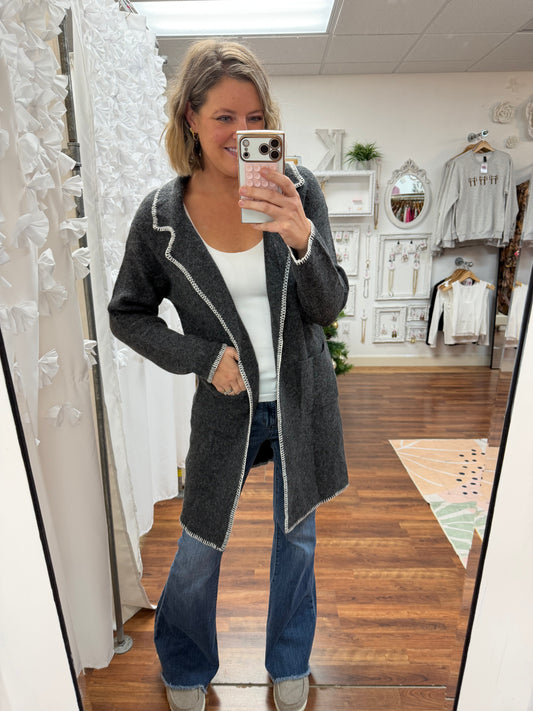 Stitch Accent Cardigan