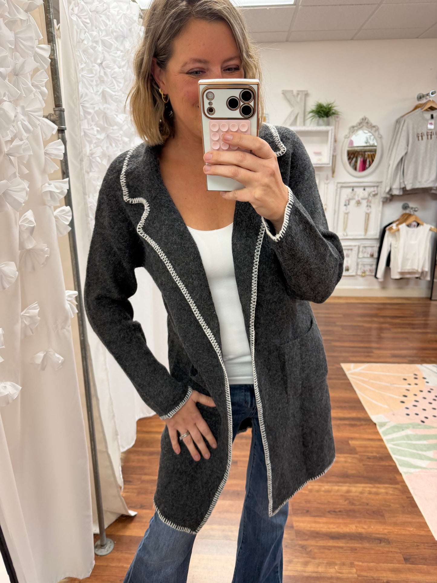 Stitch Accent Cardigan