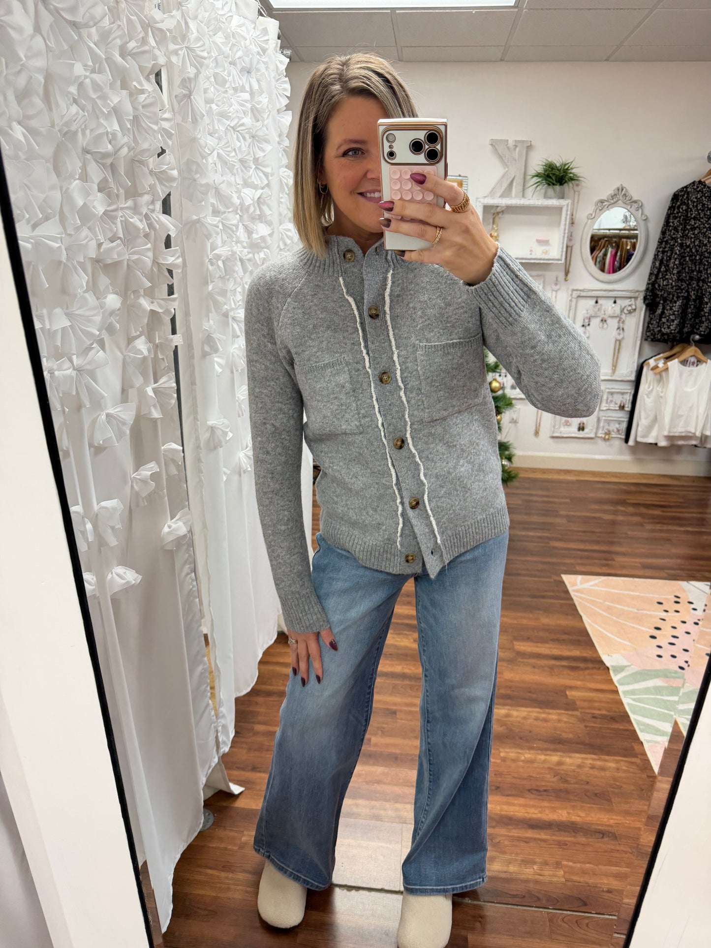 Button Down Jacket Sweater