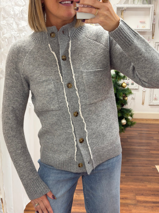 Button Down Jacket Sweater