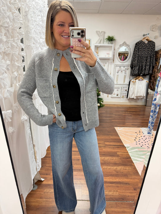 Button Down Jacket Sweater