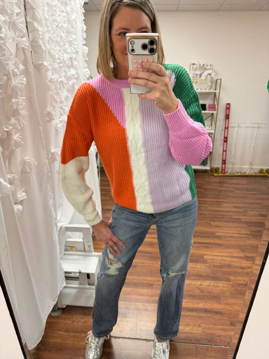 Color Block Sweater