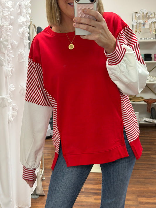 Patchwork Sleeve Top