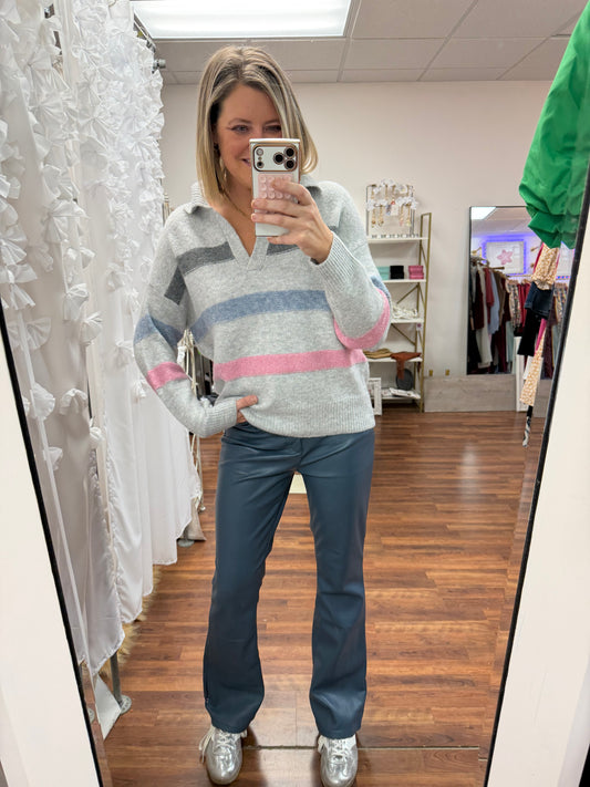 Silver Lining Striped Pullover
