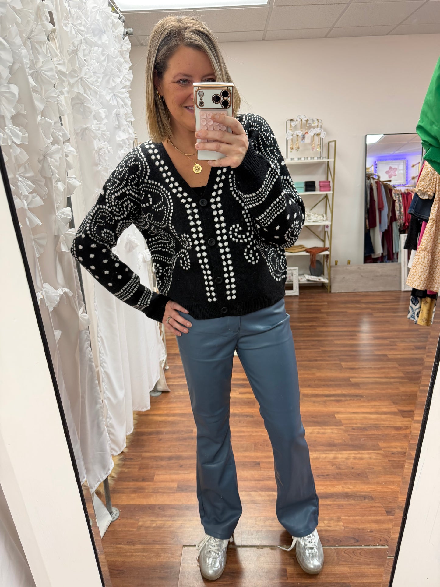 Blue Faux Leather HW Judy Blue