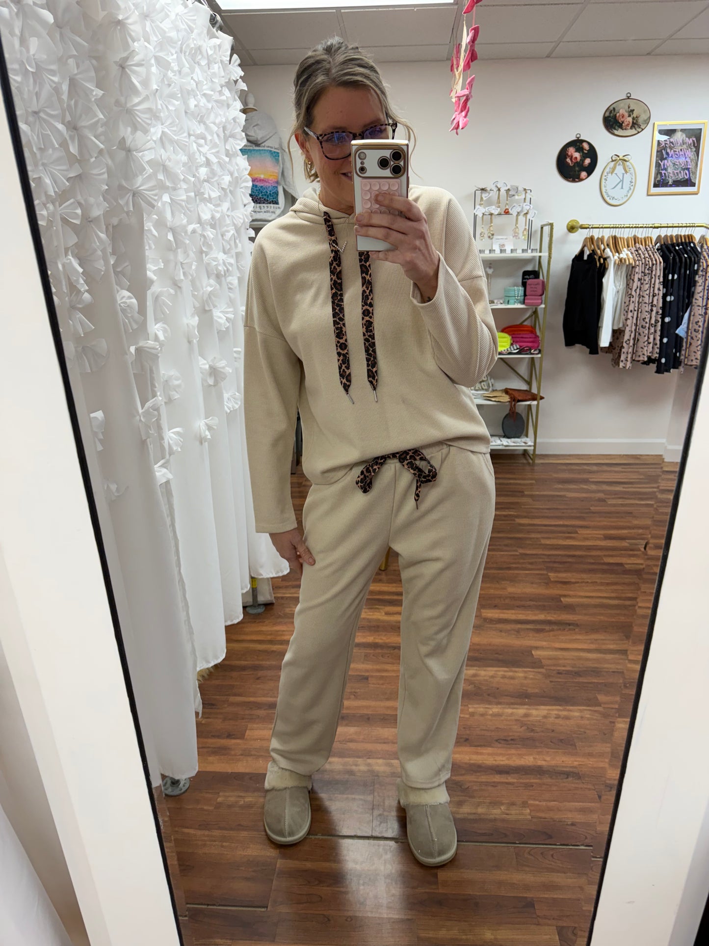 Leopard Draw String Lounge Set