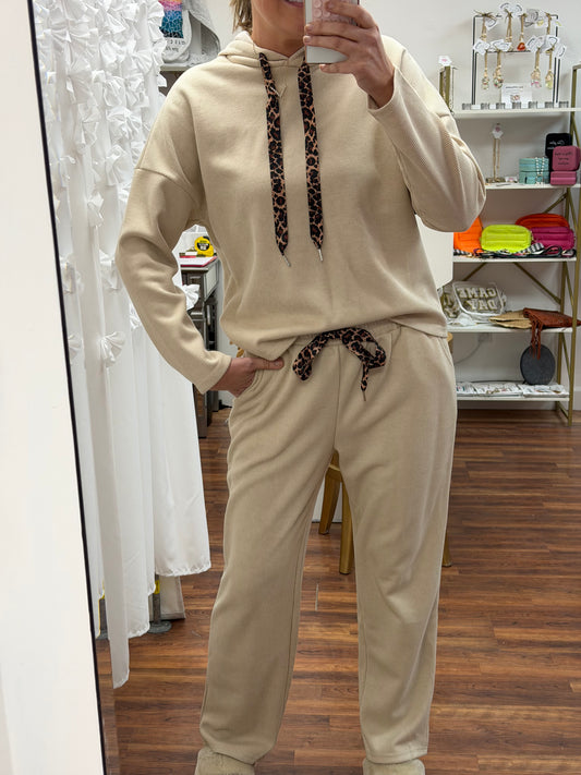 Leopard Draw String Lounge Set