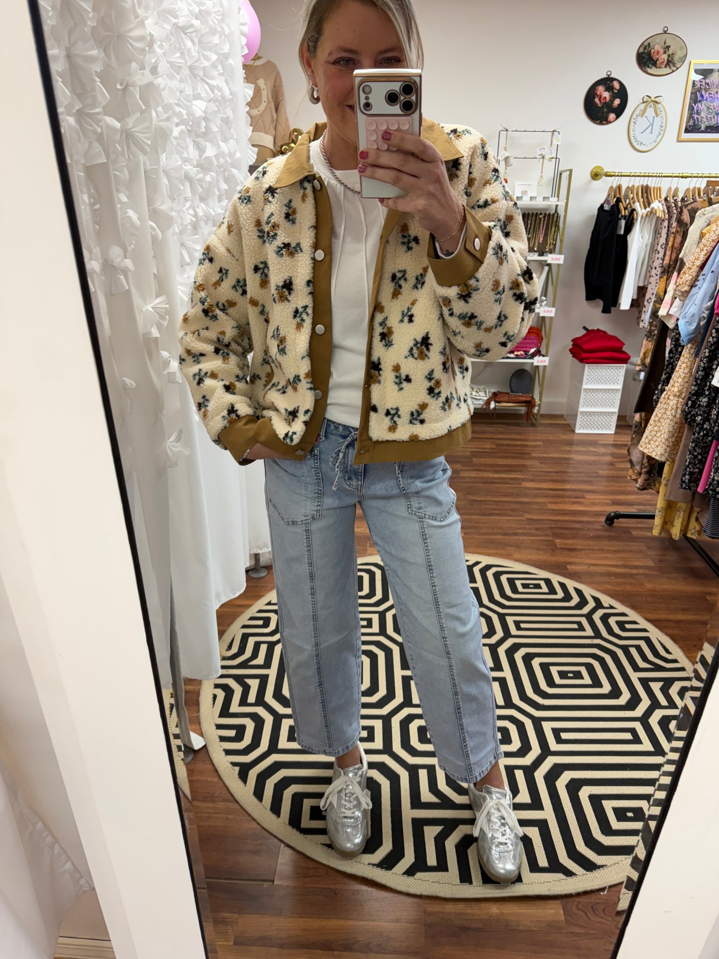 Seam Detail Cream Top