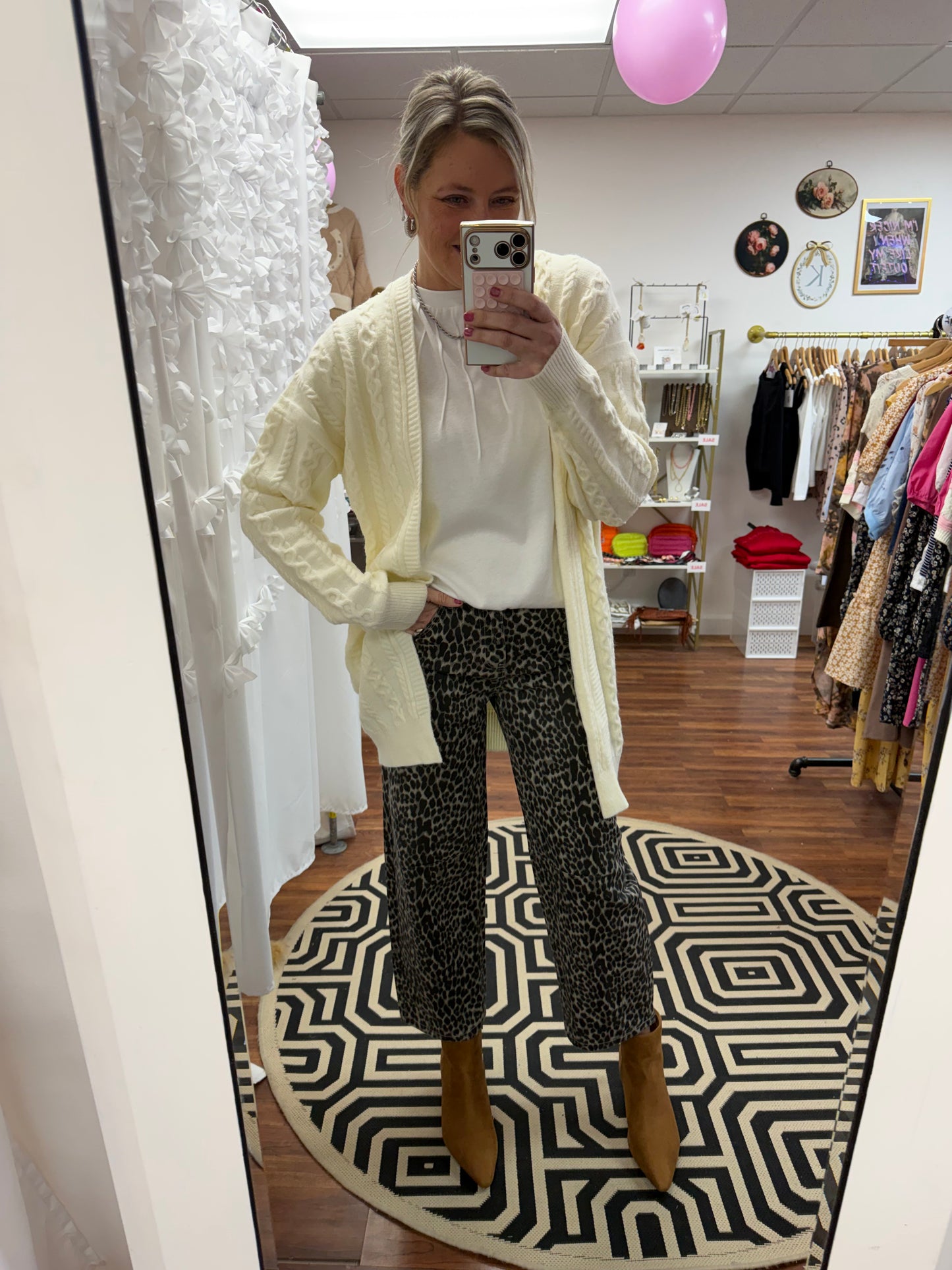 Seam Detail Cream Top