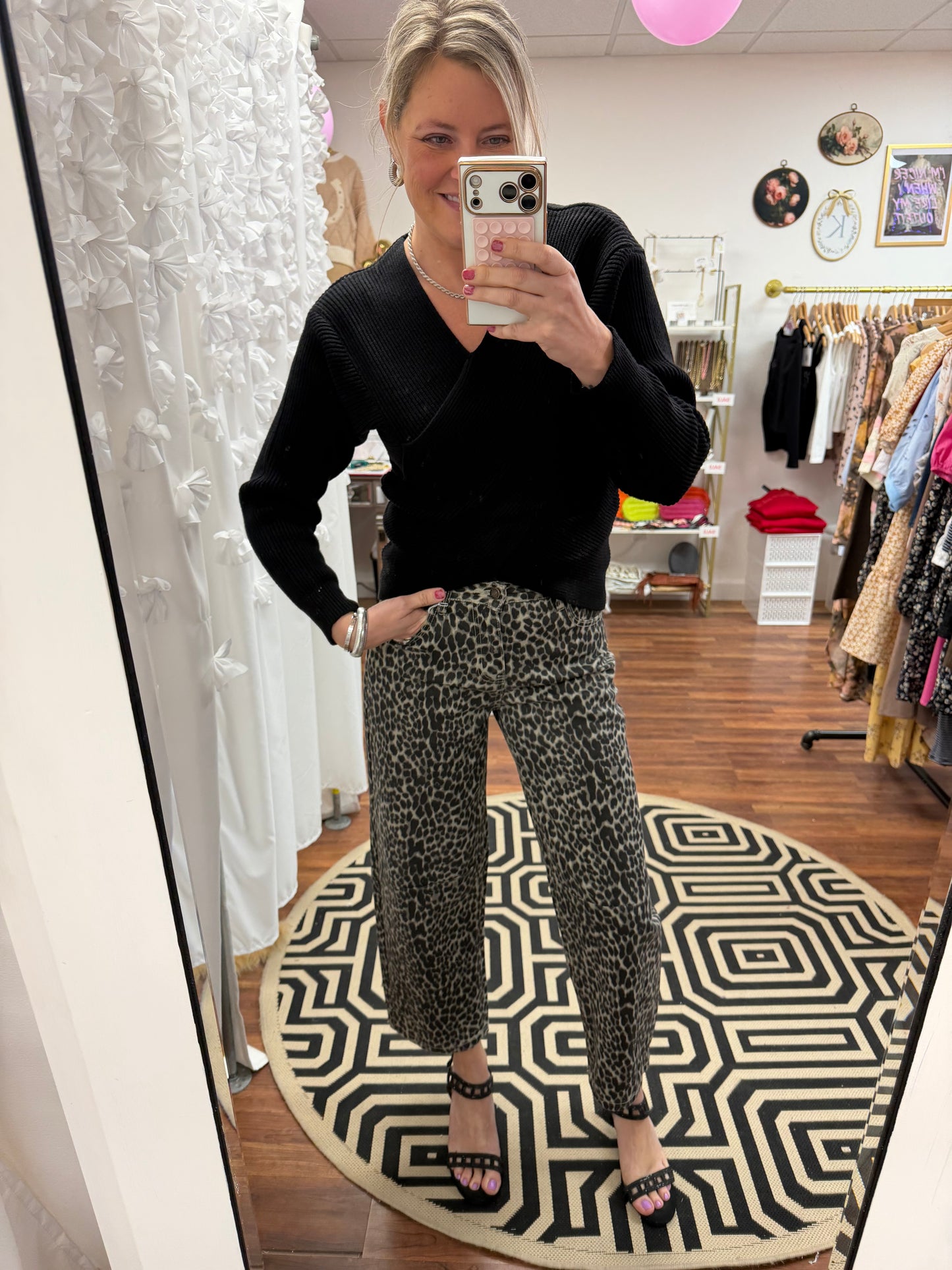 Crossover Sweater Black