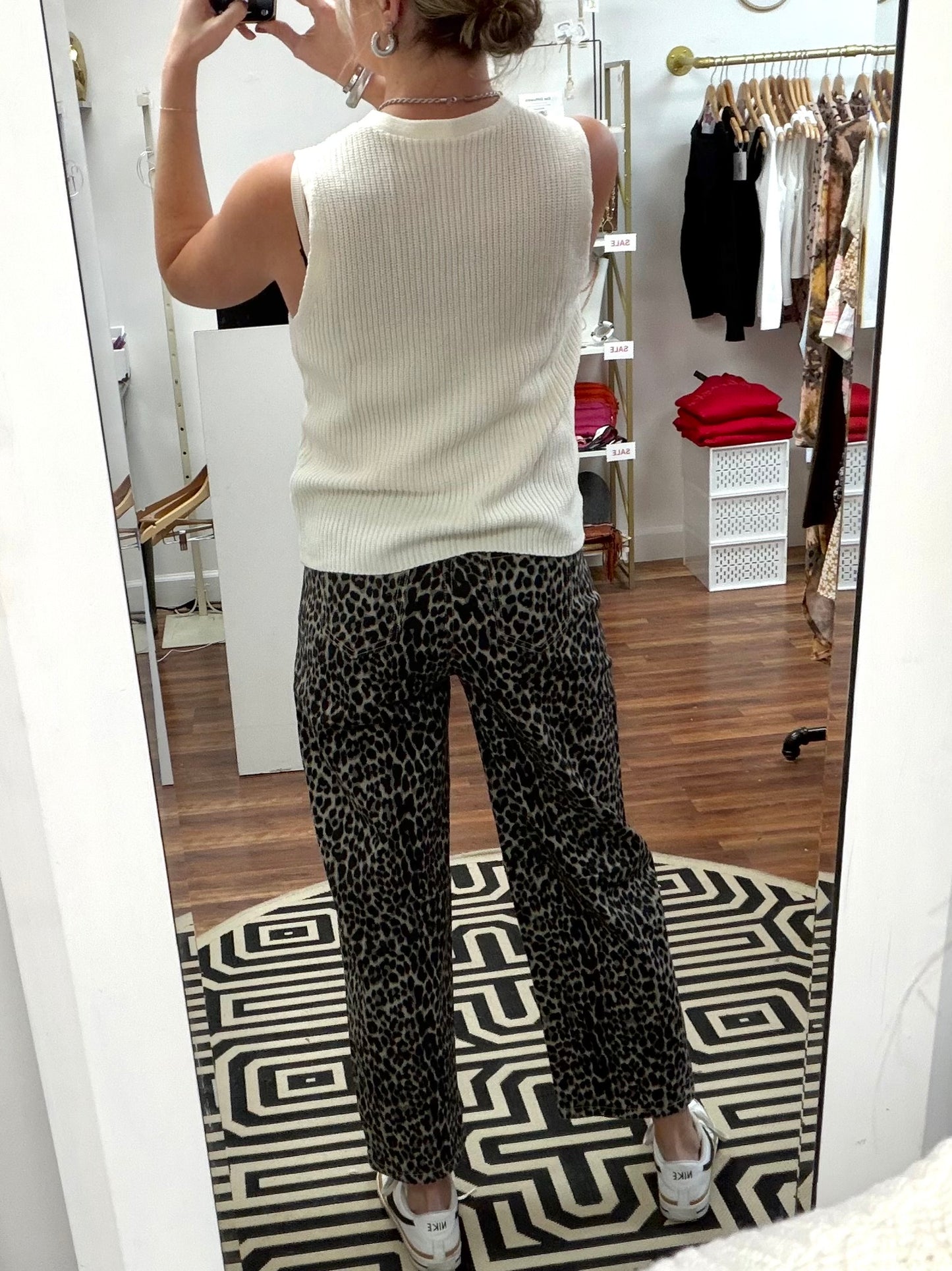 Leopard Barrel Jeans