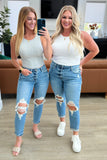 Frankie High Waist Distressed Boyfriend Jeans (FINAL SALE ITEM)
