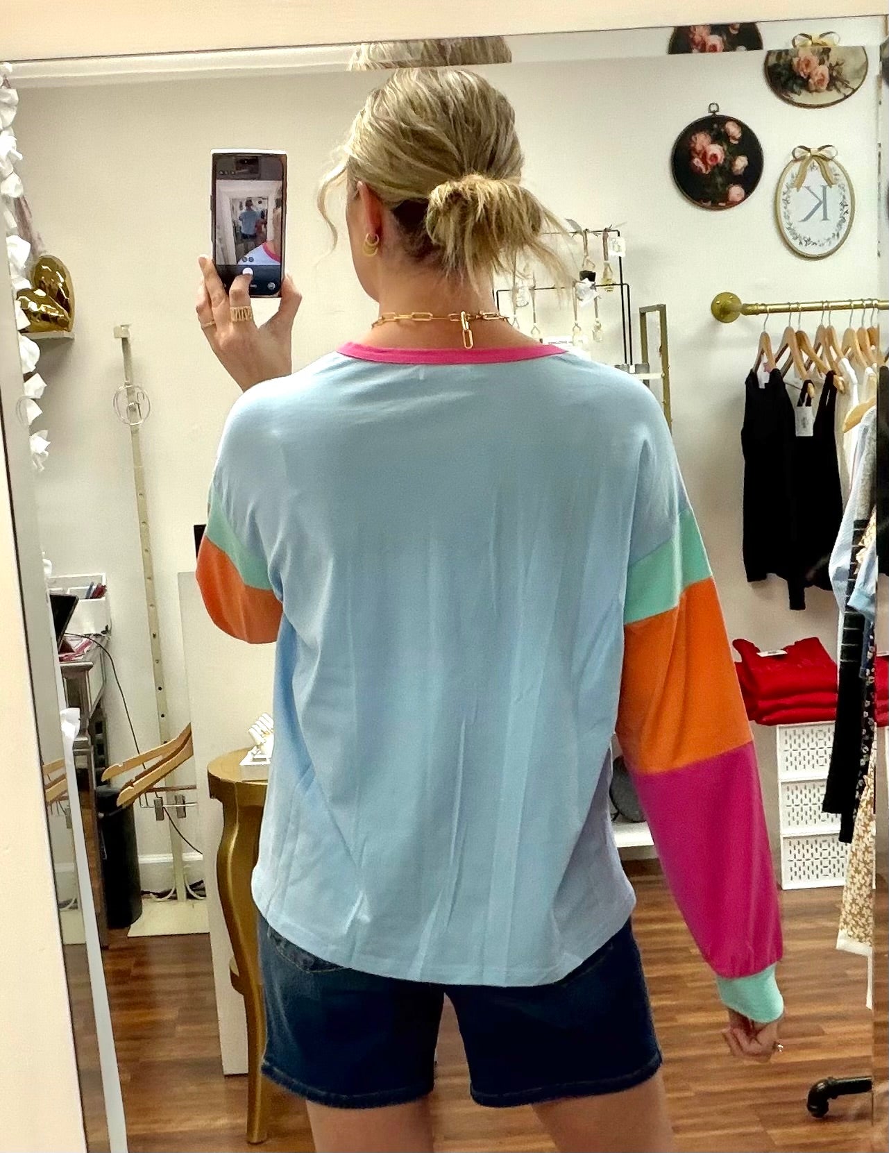 Colorblock Long Sleeve Top