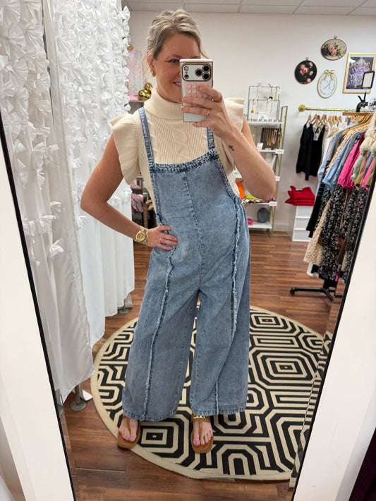 Wide Leg Overalls