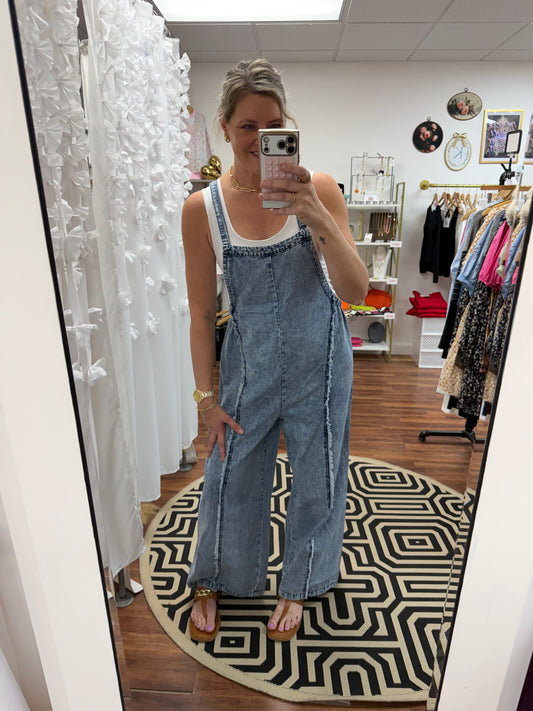 Wide Leg Overalls