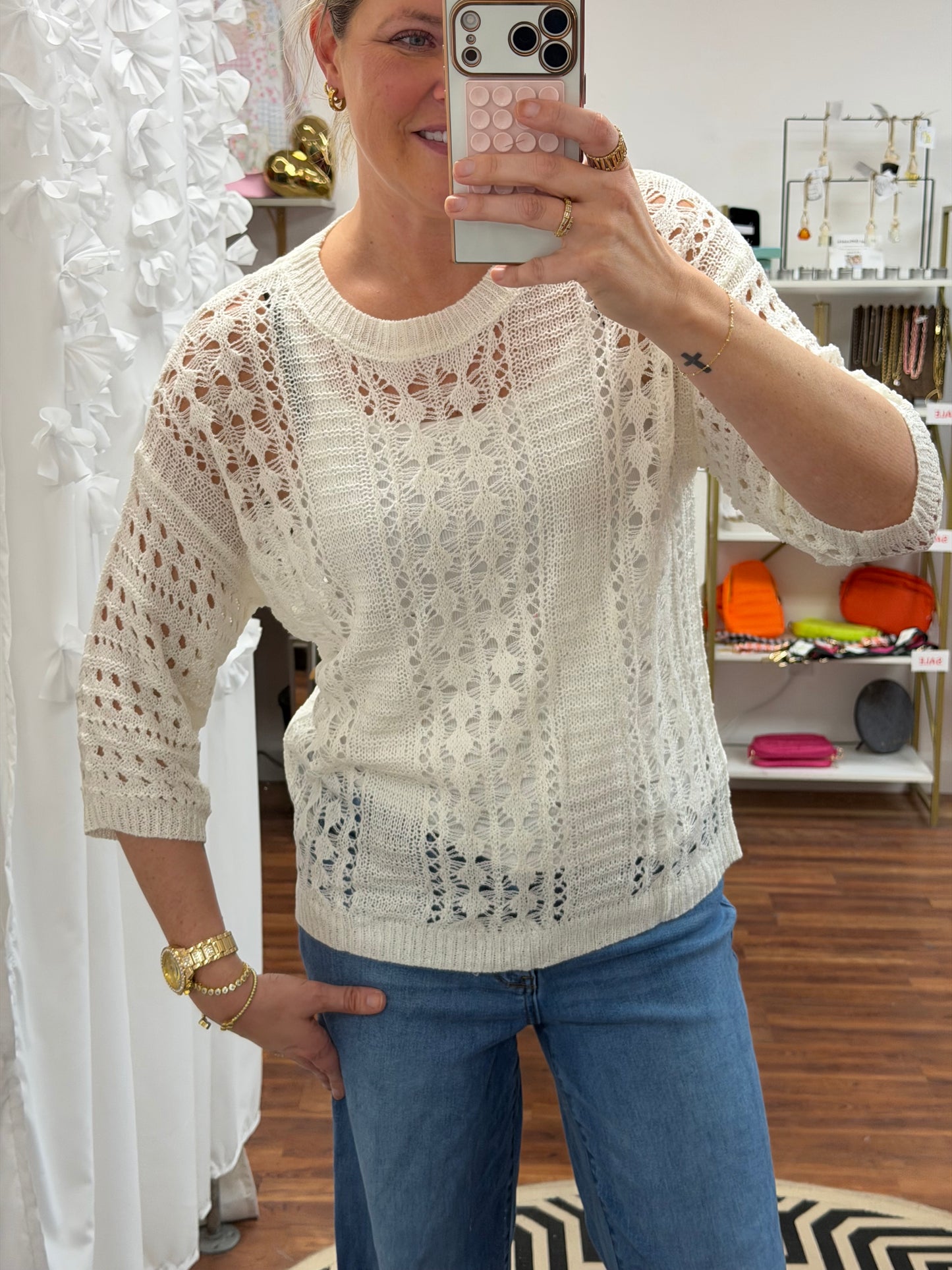 Hollow Out Knit Top